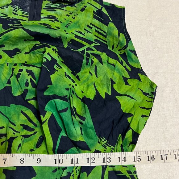 Banana Republic 8P Petite Linen Blend Dress – Green Tropical Leaf Print Sheath - Picture 8 of 11